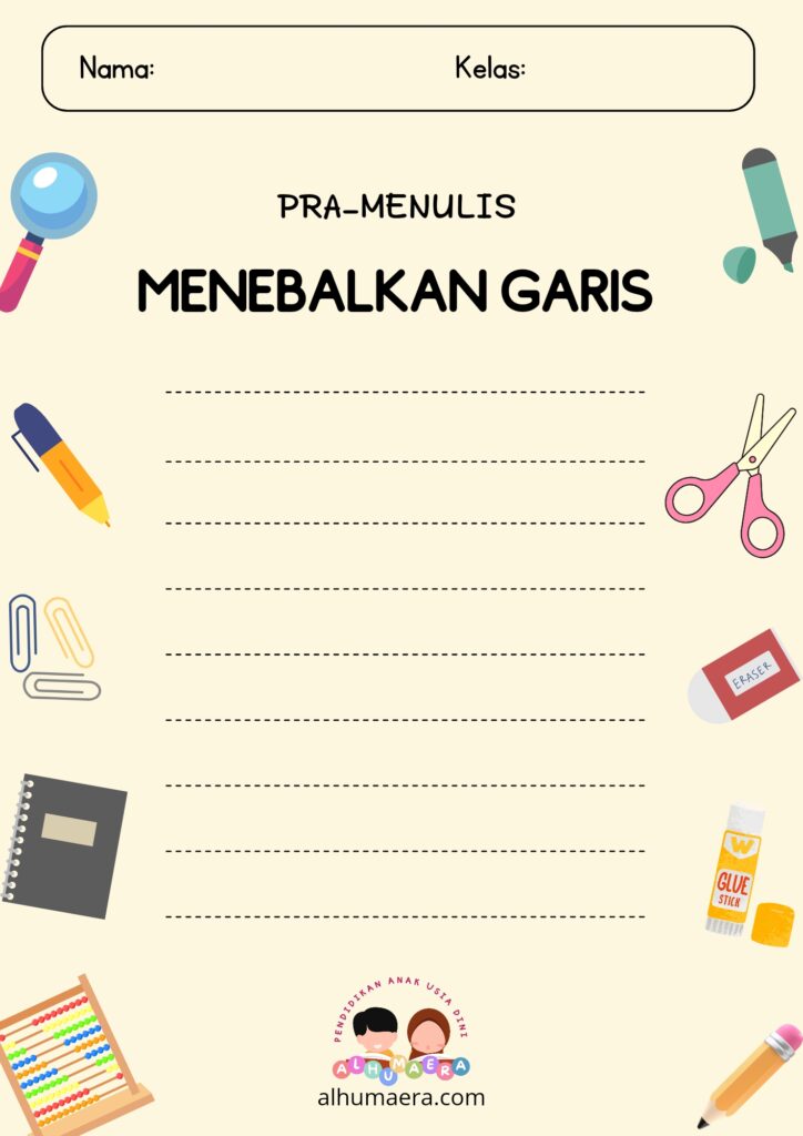 Lembar Kerja Menebalkan garis